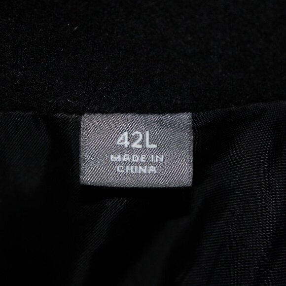 Michael Kors $495 Kavon Sz 42L Black Buttons Lined Wool Nylon Cashmere Coat - Picture 14 of 16